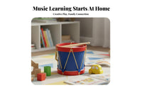 Easy to Play Children's Snare Drum Improves Hand-Eye Coordination Early Education Music Toy Safe Materials for Toddlers, Preschool, Playroom