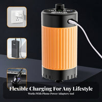 USB Charging Cable Portable Electric Shower PVC Hose Rechargeable Shower Pump Ribbed Design