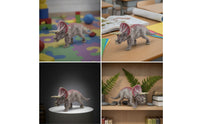 Triceratops Figurine Realistic Triceratops Model Dinosaur Figurine Plastic Dinosaur Figure Accurate for Collectors, Shelf Decor