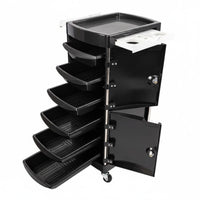 Multiple Drawers Hairstylist Rolling Trolley Large Capacity Barber Tool Trolley Strong Load-Bearing for Barbers, Barbershop, Spa