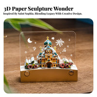 Unique Gift Tear-Detachable Paper Sculpture Memo Pad Double Function Tear-Detachable Paper Sculpture Multi-Functional for Artists, Students