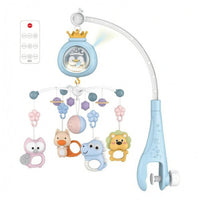 Wireless Controller Control Light Display Music Mobile Curved Arm Light Display Crib Mobile Pastel Infant Accessory Battery Operated for Babies, Nursery