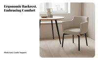 Modern Italian Design Upholstered rotating Chair Light Luxury Aesthetic Vanity Seat Ergonomic contouredd spine Seating Furniture Stable Pedestal Base for Homeowners, Business Owners, Adults, Dining Room, Restaurant, Home Office, Reception Area