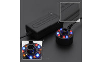 Aerosolizer with LED Lights Insertable Kit Low-Profile Water Feature Misting Head for Aquarium, Pond