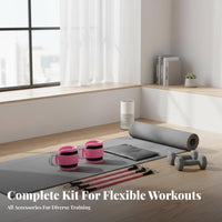Elastic Bands with Ankle Straps Snap-Resistant Safety Design Ankle Elastic Bands Glute Kickback Exercise Aid for Beginners, Gym