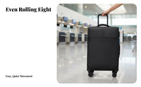 Softside Suitcase Lightweight Softside Telescopic Handle Luggage for voyagers, holidayers, holiday, holidays, weekend escapes