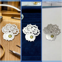 4 Pieces Gemstone Sorting Gauge Compact Gemstone Gauge with Metal Cards Circular for Jewelers, Jewelry Workshop, Bench Work