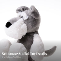 Schnauzer Stuffed Toy Cute Design Stuffed Schnauzer Dog Grab Machine Doll Soft and Comfortable Grey Dog Stuffed Ie Great Gift