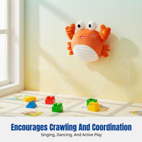 Musical Seahorse Toy, Jumping Ball, Infant Educational Toy, Talking Singing Plush, Interactive Early Learning, USB Rechargeable,