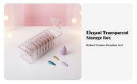 Dustproof Press-on Nail Storage Box Dust-Proof Press on Nail Storage Box Transparent for Makeup Users, Women, Desktop, Dresser, Bathroom