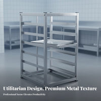 Stainless Steel Pastry Tray Rack Sturdy Commercial Refrigerator Shelf Space-Saving Stainless Steel Pastry Rack for Culinary Experts, Bakery, Bakeries