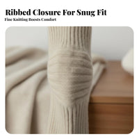 Thickened Cashmere Knee Pad Soft & Comfortable Cashmere Knee Warmer Skin-Friendly Knit Joint Protector for Cyclists, Outdoor Workers