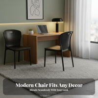Light Luxury Design Stackable Backrest Chair Easy to Clean Modern Plastic Chair Sturdy and Stable Minimalist Dining Stool Reinforced Structure for Business Owners, Office Workers, Restaurant, Cafe, Kitchen, Living Room
