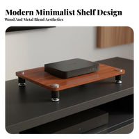 Sturdy Construction Home Theater Equipment Rack Easy Assembly Home Theater Component Stand Modern Design Accessible Shelf Audio Rack Space Saving for Audiophiles, Living Room, Study