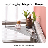 Space-Saving Design Triangular Cubicle Shelf Versatile Display Corner Rack Sturdy Support Office Organizer Strong Load-Bearing for off-Site Workers, Students, Home Gardeners, Balcony, Desk, Workspace, Study Room