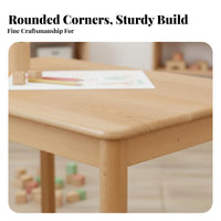 Nordic Design Toddler Desk and Chair Rounded Corners Art Station with Chairs Sturdy Construction children's Furniture Multifunctional for Preschoolers, Toddlers, Parents, Kindergarten, Nursery, Study Room, Bedroom