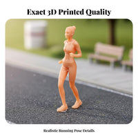 Running Person Miniature High Intricate 1:64 Scale Figure Jogger Figurine Realistic Design Tiny People Figurines DIY