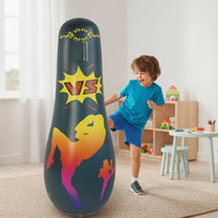 Inflatable Punching Pillar Responsive-Action Inflatable Punching Bag Stable Striking Bag for Beginners, Playroom