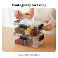 Divided Organizer Box Stackable Design Compartmental Storage Container Sealed