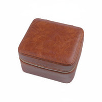 2 Compartment Watch Box Shielding Double Watch Travel Case Soft Suede Lining Sturdy Hard Shell for Travelers