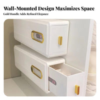Sock Organizer Box Space Saving Underwear Divider Container Compartment Wall-Mounted Design Mounted Sock Organizer for Women, Wardrobe, Bedroom