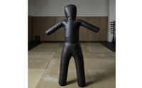 Double-Layer Leather Standing Wrestling Mannequin Outstretched Arms Hooded Wrestling Mannequin Long Legs Sports Gear 120 Cm Tall
