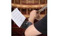 Flute Lyre with Wrist Strap Portable Flute Lyre with Flip Folder Marching Band Flip Folder Elastic for Outdoor Performances