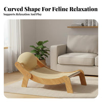 Cat Scratching Lounger Less Mess Sofa Cat Scratcher Corrugated Shred Pad Ergonomic Design Built-in Toy for Kittens