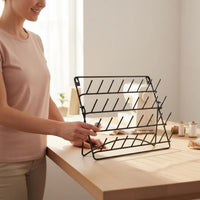 Space Saving Wall-Mounted Thread Rack Large Capacity Metal Sewing Thread Holder Easy to Install Sewing Line Display Rack Long-Lasting for Sewers, Crafters, Craft Room