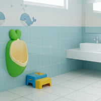 Wall-Mounted Boy's Urinal Easy to Clean Boys Standing Urinal Spill-Resistant Wall-Mounted Kids Toilet for Young Children