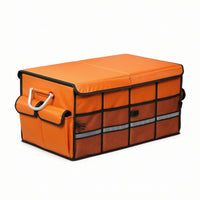 Car Trunk Storage Box with Lid Space-Saving for Travelers, Campers
