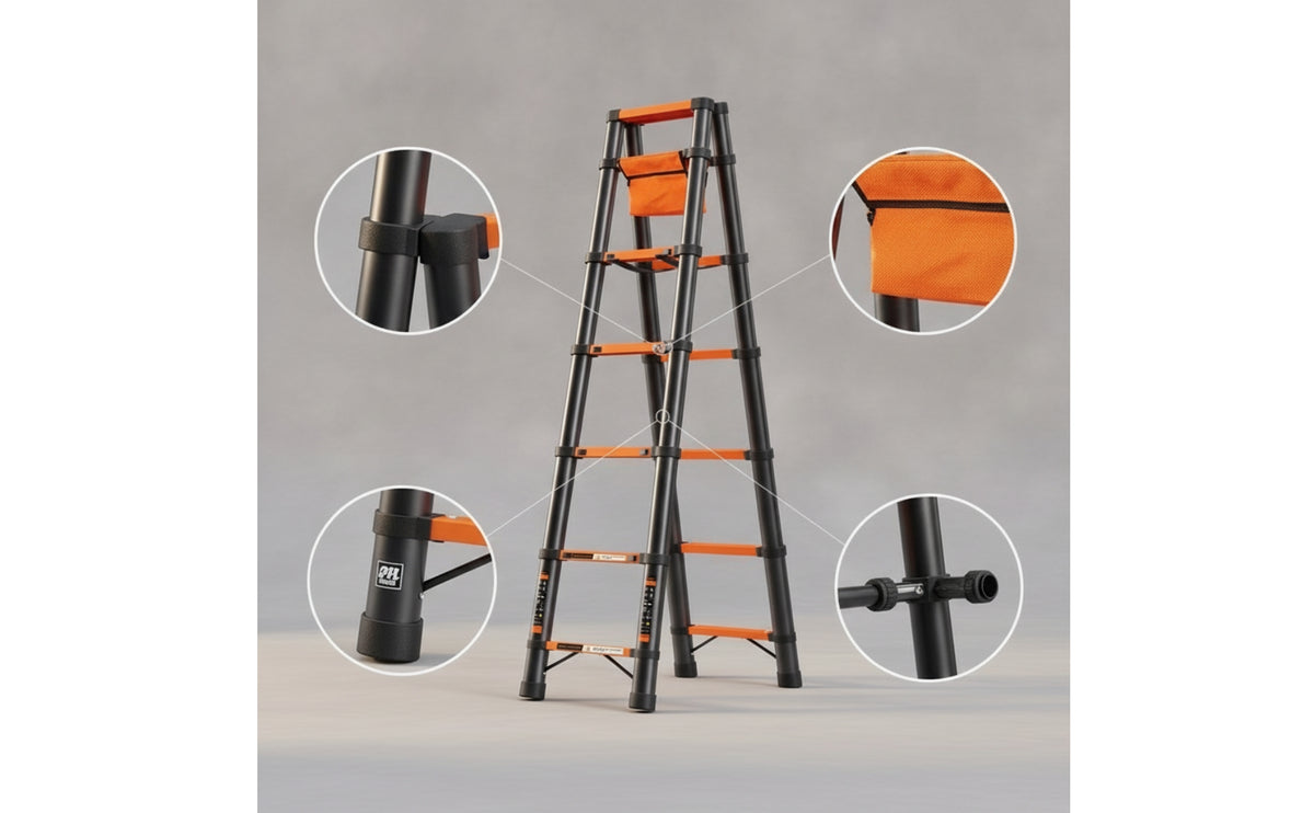 Multi-Position Telescoping Ladder Adjustable Folding Ladder Extendable Portable for Home Maintenance, Construction Sites
