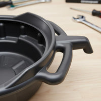 Oil Drain Pan Spill-Resistant Lip Oil Collect Pan Built-in Spout Fluid Collection Container for DIY Mechanics, Auto Technicians, Workshop