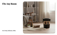Lidless Design Vintage Design Garbage Can Easy to Clean Vintage Garbage Bin Wide Opening Uncovered Top Trash Can Long-Lasting for Students, Kids, Living Room, Bedroom, Bathroom, Office