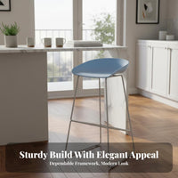 Nordic Design Saddle Seat Stool Minimalist Design Wireframe Saddle Stool Comfortable Seating Counters Tool Sturdy Frame for Cafe Owners, Homeowners, Interior Designers, Home Bar, Kitchen Island, Restaurant, Dining Room