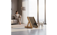 Adjustable Pet Scratching Board Foldable Cat Scratcher with Adjustable Height Standing Cat Scratcher  Wooden Frame for Cats, Small Dogs, Indoor