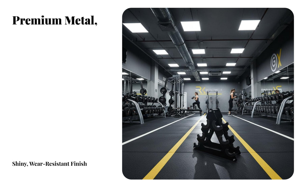 Hex Dumbbell Rack Space Saving V-Shaped Dumbbell Rack Heavy Duty Multi-Tier Weight Stand for Gym Owners