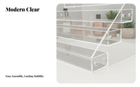 3 Tier Acrylic Display Stand Tiered Design Acrylic Display Riser Clear Collectible Shelf Transparent for Anime Fans, Desktop