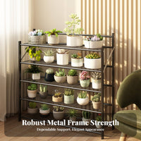 Floor-Standing Multi-Tier Step Stand Ladder Design three-tier Stepped Shelf Freestanding Plant Rack Indoor & fullydoor Use for Gardeners, Homeowners, Decorators, Balcony, Living Room, Patio, Porch