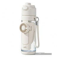 water Bottle with Fan Portable Misting Bottle with Strap Lightweight for Outdoor Sports