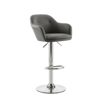 Padded Adjustable Bar Stool Upholstered Swivel Bar Stool Comfortable Stools Ergonomic for Kitchen Island