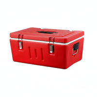 Thermal Food Box Removable Inner Pans Insulated Food Pan Carrier Leak-Resistant Latches Stainless Steel Insert Insulated Container