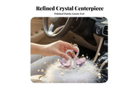 Cute Design Crystal Swan Car Ornament Feather and Pearl Details Car Dashboard Swan Figurine Perfect Gift for Women, Drivers, Home, Bookshelf