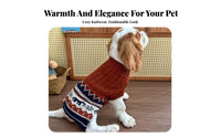 Soft Material Fair Isle Dog Sweater Long-Lasting Knitted Pet Sweater Stretchable for Dogs, Small Pets, Cold Weather, Daily Wear