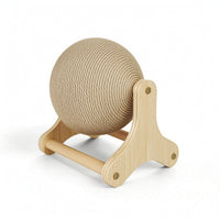 Interactive Cat Scratching Toy Stable Scratcher with Wooden Solid Frame Scratcher Toy Natural for Kittens