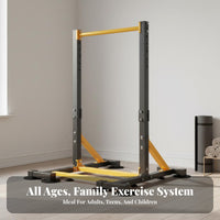 Full-Body Workout Freestanding Pull-up Bar Stable Design Freestanding Pull up Bar Heavy Duty Bodyweight Training Station Non-Slip Grips for Adults, Kids, Indoor