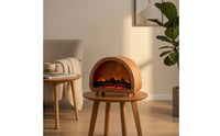 Tabletop Mist Humidifier with Flame Effect Compact Fireplace Humidifier Portable Flame Dispenser Quiet for Living Room, Bedroom, Office, Bedside