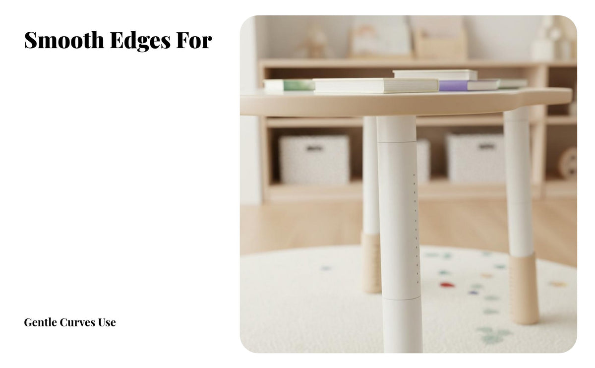 Writable Surface Peanut Shaped Kids Table Child-Safe Design Adjustable Height Toddler Desk Sturdy Construction Height Adjustable Kids Table and Chairs Long-Lasting for Preschoolers, Daycare Providers, Arts & Crafts, Nursery, Kindergarten, Classroom