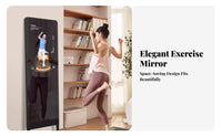 Smart Exercise Mirror Motion-Sensing Games Full Length Workout Mirror Family Friendly Electronic Fitness for Beginners, Families