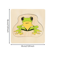 Cartoon Theme Creature Growth Activity Set Early Learning Montessori Creature Activity Set Preschool Education Multilayer Wooden Jigsaw Cognitive Development for Preschoolers, Kids, Toddlers, Classroom, Daycare